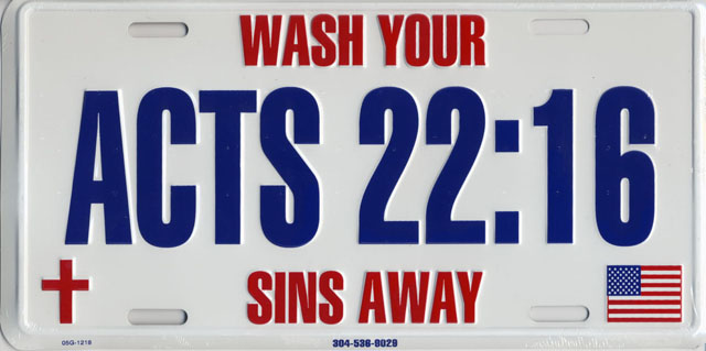 ACTS 22 16 license plate