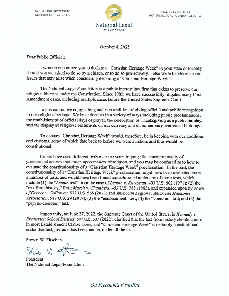 CHW legal letter 2025