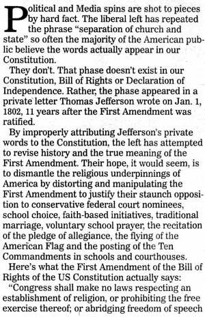 William Horton letter to editor